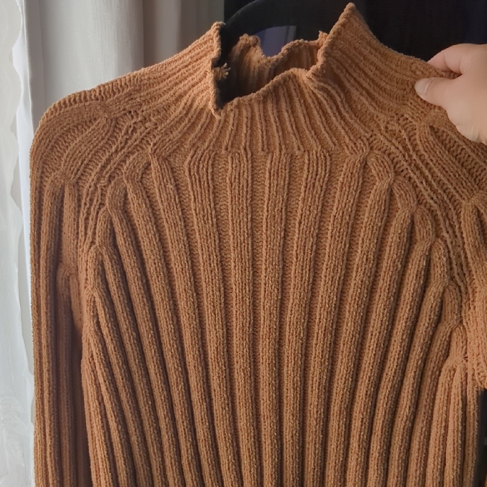 Cozy Brown Ribbed Sweater